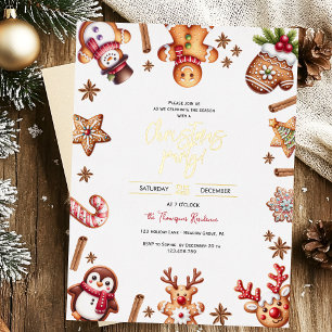 Gingerpain fête de Noël invitation
