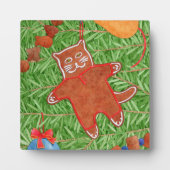 GINGERPREAD KITTY Plaque 5,5 po x 5,5 po + Easel (Devant)