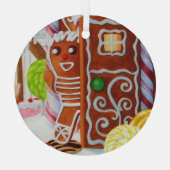 GINGERPREAD MAN Cercle de verre ornement (Verso)