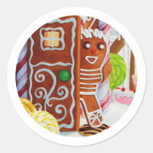 GINGERPREAD MAN Stickers petits ronds