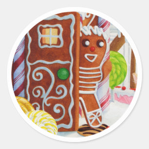 GINGERPREAD MAN Stickers Rond