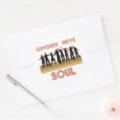 Gingers hebben Souls Train Ronde Sticker (Envelop)