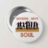 Gingers heeft de Trein van Zielen Ronde Button 7,6 Cm (Voorkant /achterkant)