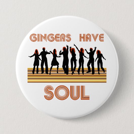 Gingers heeft de Trein van Zielen Ronde Button 7,6 Cm (Voorkant)