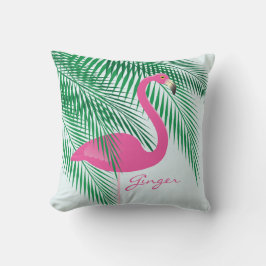 Ginger's Mint Flamingo Pillow Kussen