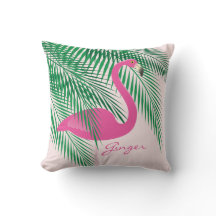Ginger's roze Flamingo Pillow