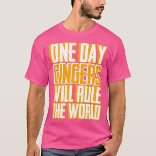 Gingers zal wereldroodroodhars Oranje in haren sla T-shirt