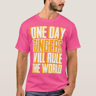 Gingers zal wereldroodroodhars Oranje in haren sla T-shirt