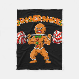 Gingershred Bodybuilder Grappige Gemberkoek Man We Fleece Deken