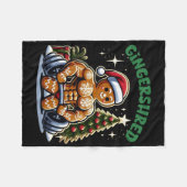 Gingershred Funny Gingerbread Man Gym Bodybuilding Fleece Deken (Voorkant (Horizontaal))