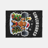 Gingershred Funny Gingerbread Man Gym Bodybuilding Fleece Deken (Voorkant (Horizontaal))