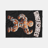 Gingershred Funny Gingerbread Man Gym Bodybuilding Fleece Deken (Voorkant (Horizontaal))