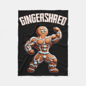 Gingershred Funny Gingerbread Man Gym Bodybuilding Fleece Deken (Voorkant)