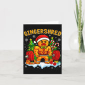 Gingershred Funny Gingerbread Man Gym Bodybuilding Kaart (Voorkant)