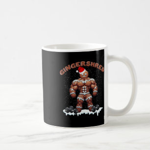 Gingershred Funny Gingerbread Man Gym Bodybuilding Koffiemok
