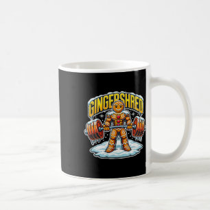 Gingershred Funny Gingerbread Man Gym Bodybuilding Koffiemok