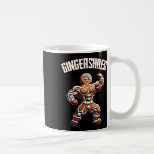 Gingershred Funny Gingerbread Man Gym Bodybuilding Koffiemok