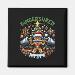 Gingershred Funny Gingerbread Man Gym Bodybuilding Magneet
