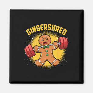 Gingershred Funny Gingerbread Man Gym Bodybuilding Magneet