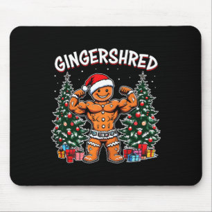 Gingershred Funny Gingerbread Man Gym Bodybuilding Muismat