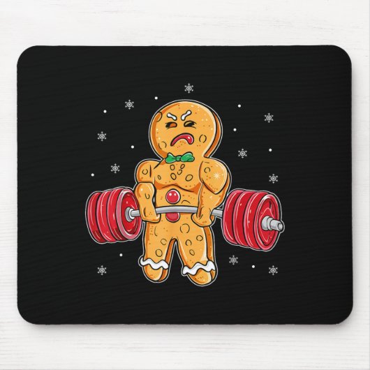 Gingershred Funny Gingerbread Man Gym Bodybuilding Muismat (Voorkant)