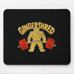 Gingershred Funny Gingerbread Man Gym Bodybuilding Muismat
