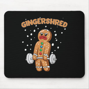 Gingershred Funny Gingerbread Man Gym Bodybuilding Muismat