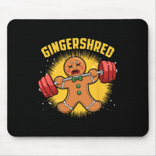 Gingershred Funny Gingerbread Man Gym Bodybuilding Muismat