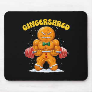 Gingershred Funny Gingerbread Man Gym Bodybuilding Muismat