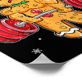 Gingershred Funny Gingerbread Man Gym Bodybuilding Poster (Hoek)