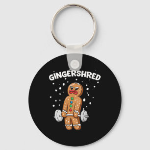 Gingershred Funny Gingerbread Man Gym Bodybuilding Sleutelhanger