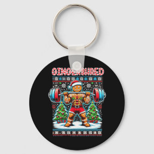Gingershred Funny Gingerbread Man Gym Bodybuilding Sleutelhanger
