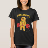 Gingershred Funny Gingerbread Man Gym Bodybuilding T-shirt (Voorkant)
