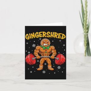 Gingershred Grappige Gemberkoek Man Gym Krachttrai Kaart