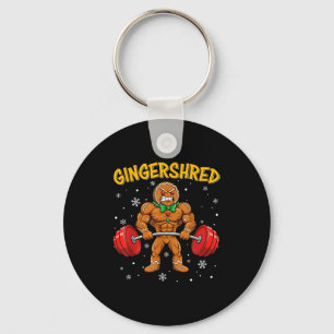 Gingershred Grappige Gengerebrood Man Gym Lichaams Sleutelhanger
