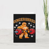 Gingershred Grappige Peperkoek Man Gym Krachttrain Kaart (Voorkant)