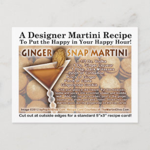 Gingersnap Martini Recipe Briefkaart