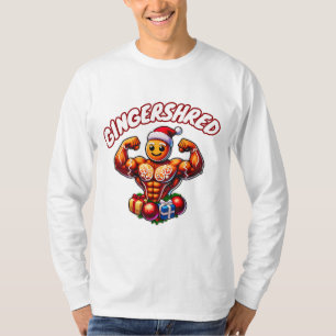 Gingery Bodybuilder Kerst Grappige Vakantie Gym T-shirt