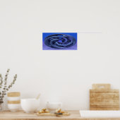 Gingez el Abstract 330 A 3D-beeld in blauw Poster (Keuken)