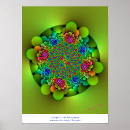 Gingez el Garden Greens Abstract Poster