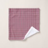 gingham à carreaux rose sombre (Gant de toilette)