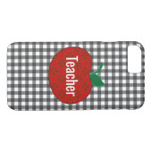 Gingham Apple iPhone 8 hoesje van leraar (Achterkant (Horizontaal))