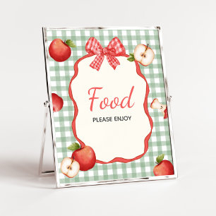 Gingham Apple van onze Eye Baby shower Food Poster