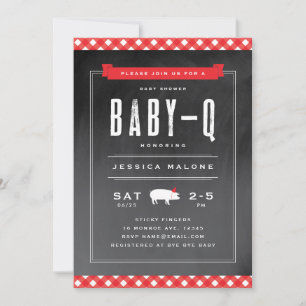 Gingham Baby BBQ Babyborrel Kaart