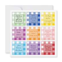 Gingham Baby Geboorteaankondiging op basis van gel