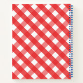 Gingham Baseball Persoonlijk Spiral Notitieboek (Achterkant)