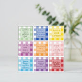 Gingham Bijbelvers Baby shower uitnodiging (Staand voorkant)