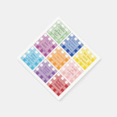 Gingham Bijbelverzen Baby shower Servet (Hoek)