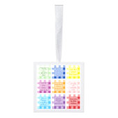 Gingham Bijbelverzen over kinderen baby's Kubus Ornament (Rechts)