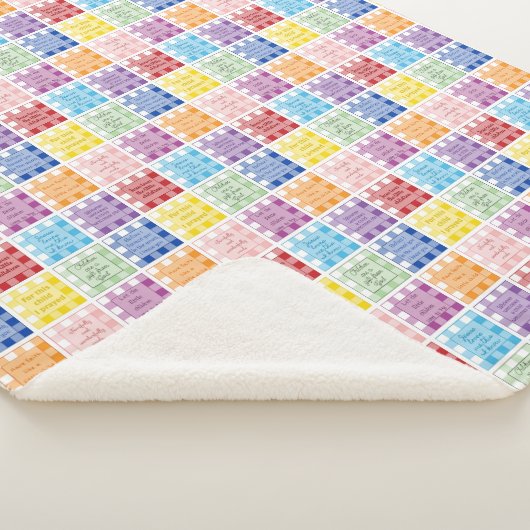 Gingham Bijbelverzen over kinderen baby's Sherpa Deken (3/4)
